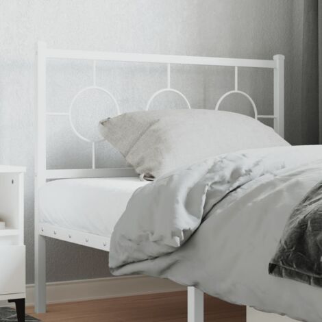 Cabecero de metal blanco 100 cm vidaXL