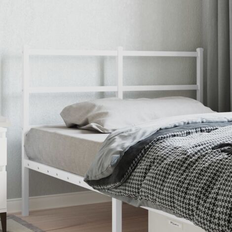 Cabecero de metal blanco 120 cm vidaXL