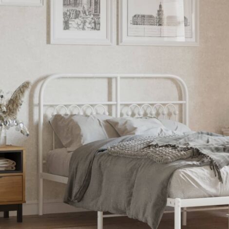 Cabecero de metal blanco 120 cm vidaXL