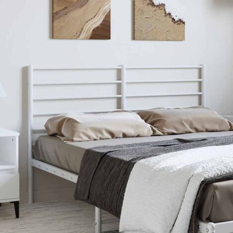 Cabecero de metal blanco 135 cm vidaXL