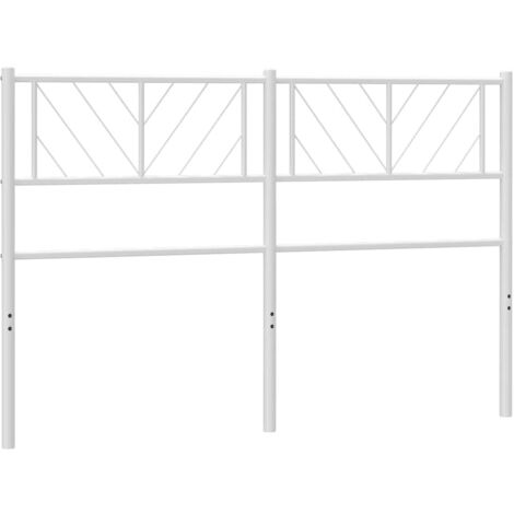 Cabecero de metal blanco 135 cm vidaXL