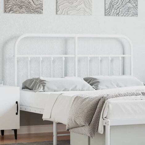 Cabecero de metal blanco 140 cm vidaXL