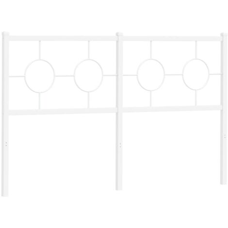 Cabecero de metal blanco 140 cm vidaXL