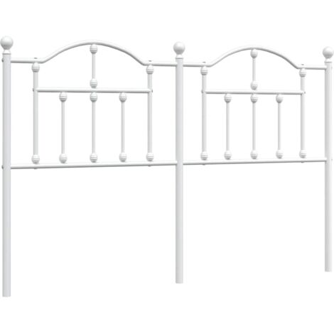 Cabecero de metal blanco 150 cm vidaXL