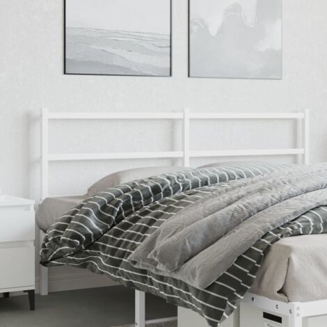Cabecero de metal blanco 150 cm vidaXL