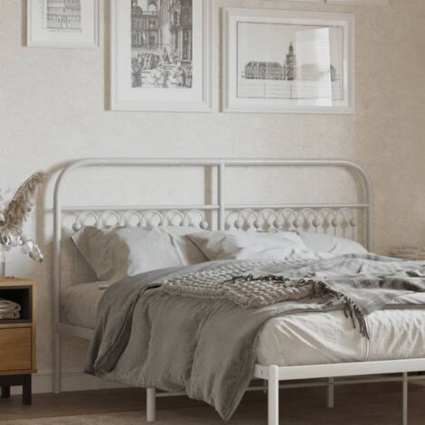 Cabecero de metal blanco 150 cm vidaXL
