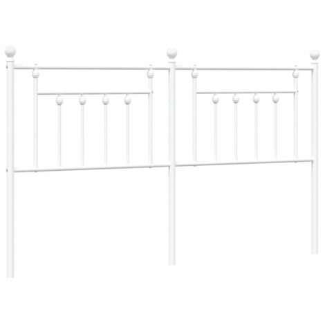 Cabecero de metal blanco 180 cm vidaXL