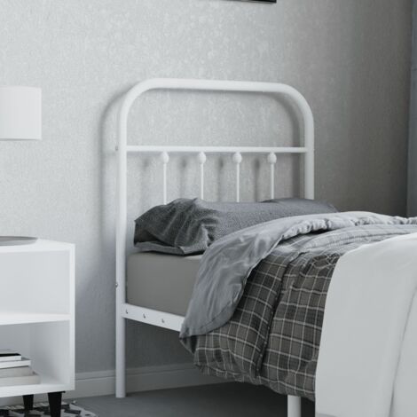 Cabecero de metal blanco 75 cm vidaXL