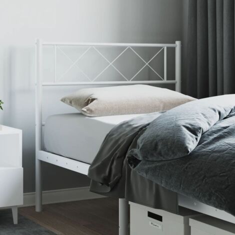 Cabecero de metal blanco 75 cm vidaXL