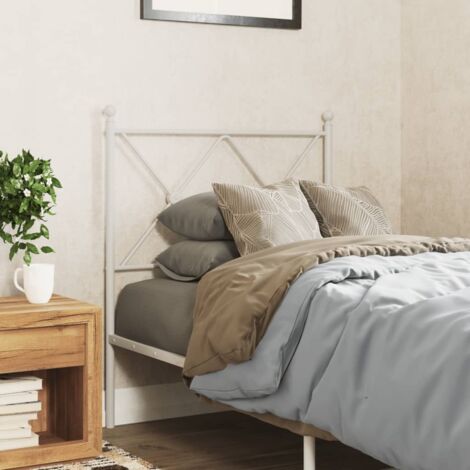 Cabecero de metal blanco 80 cm vidaXL