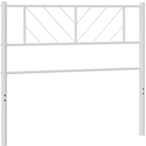 Cabecero de metal blanco 90 cm vidaXL