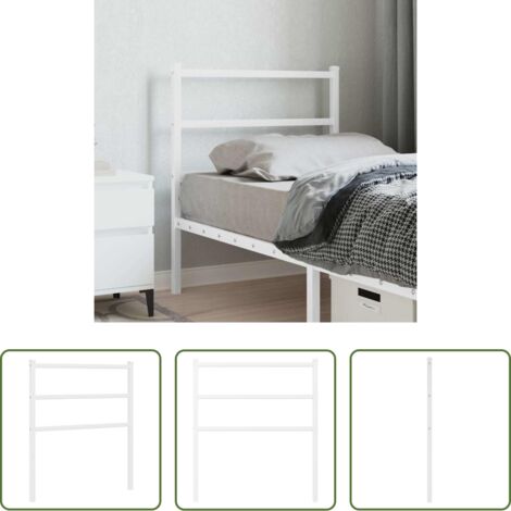 Cabecero de metal -  Cabecero de repuesto de metal blanco 80 cm