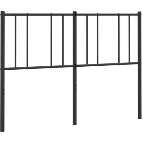 Cabecero de metal negro 135 cm vidaXL
