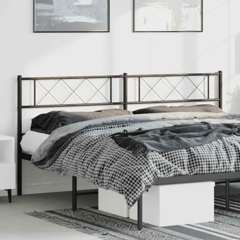 Cabecero de metal negro 193 cm vidaXL