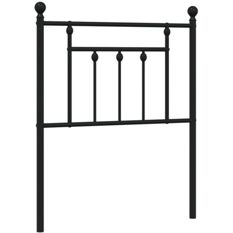 Cabecero de metal negro 75 cm vidaXL