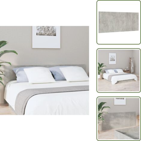 Cabecero de pared - vidaXL Cabecero de cama madera contrachapada gris 200x1,5x80 cm - Diseño elegante