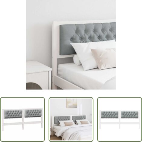 Cabecero de pino -  Cabecero Otro y gris claro 160 cm Madera maciza de pino