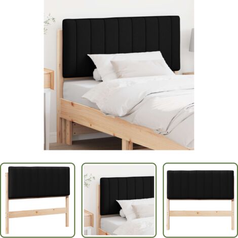 Cabecero de pino -  Cabecero tapizado Marrón y Negro 100 cm Madera de pino macizo