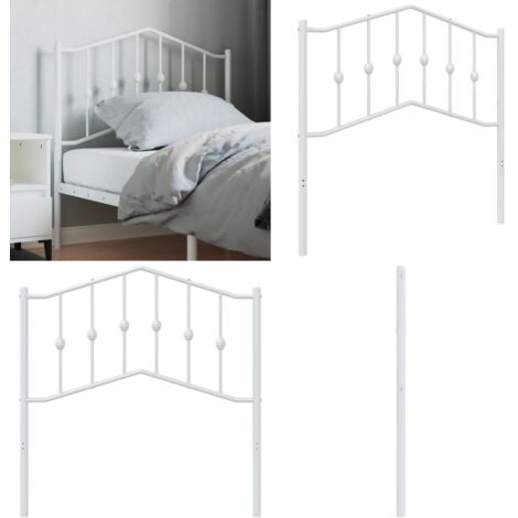 Cabecero de repuesto de metal blanco 90 cm - Cabecero de metal - Cabecero blanco