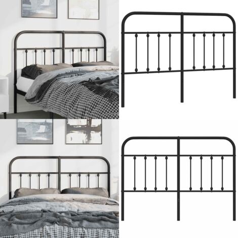 Cabecero de repuesto de metal negro 150 cm - Cabecero de metal - Cabecero negro
