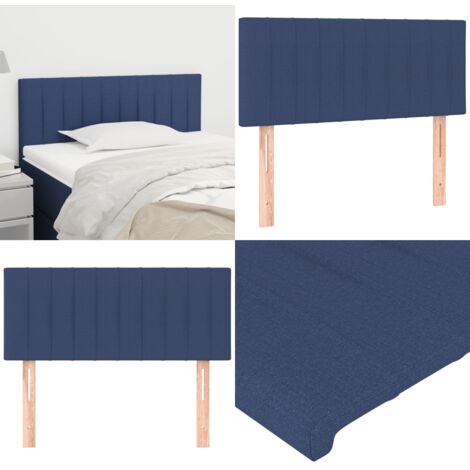Cabecero de tela azul 100x5x78/88 cm - Cabecero de cama ajustable - Cabecero de cama de tela