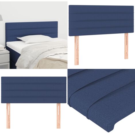 Cabecero de tela azul 100x5x78/88 cm - Cabecero de cama ajustable - Cabecero de cama de tela
