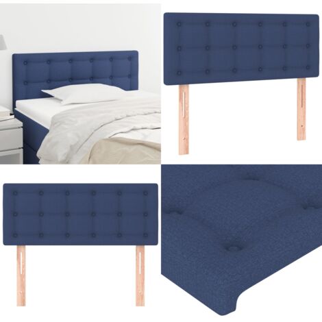 Cabecero de tela azul 100x5x78/88 cm - Cabecero de cama ajustable - Cabecero de cama de tela