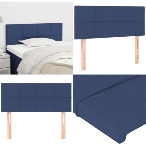 Cabecero de tela azul 100x5x78/88 cm - Cabecero de cama ajustable - Cabecero de cama de tela