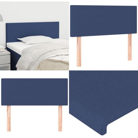 Cabecero de tela azul 100x5x78/88 cm - Cabecero de cama ajustable - Cabecero de cama de tela