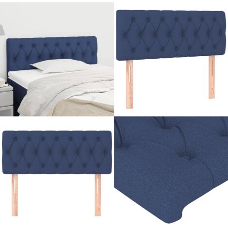 Cabecero de tela azul 100x7x78/88 cm - Cabecero de cama ajustable - Cabecero de cama de tela
