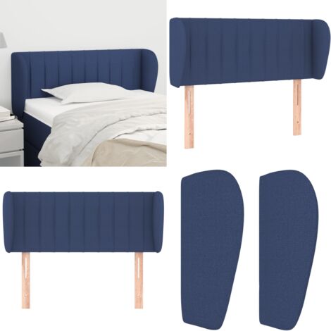 Cabecero de tela azul 103x23x78/88 cm - Cabecero azul - Cabecero de tela