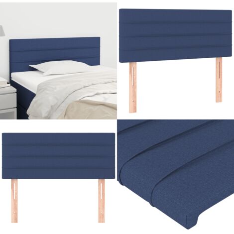 Cabecero de tela azul 80x5x78/88 cm - Cabecero azul - Cabecero de tela