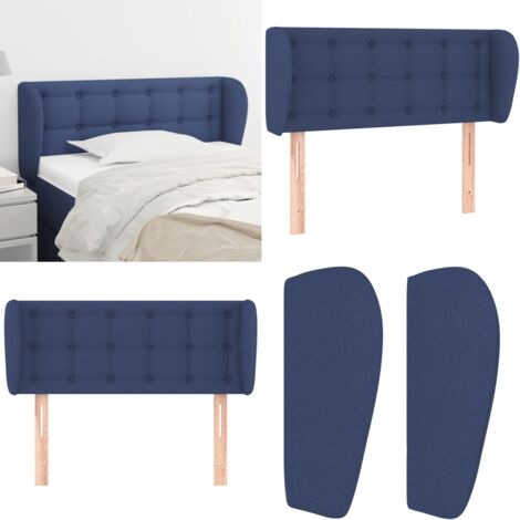 Cabecero de tela azul 83x23x78/88 cm - Cabecero azul - Cabecero de tela