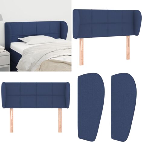 Cabecero de tela azul 93x23x78/88 cm - Cabecero azul - Cabecero de tela