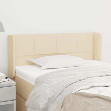 Cabecero de tela color crema 103x16x78/88 cm vidaXL