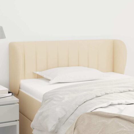 Cabecero de tela color crema 103x23x78/88 cm vidaXL