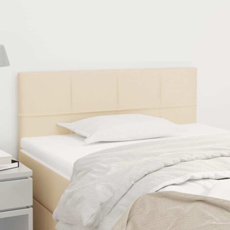 Cabecero de tela color crema 80x5x78/88 cm vidaXL