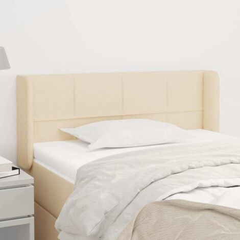 Cabecero de tela color crema 83x16x78/88 cm vidaXL