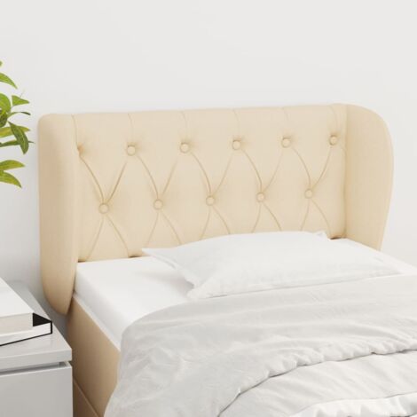 Cabecero de tela color crema 83x23x78/88 cm vidaXL