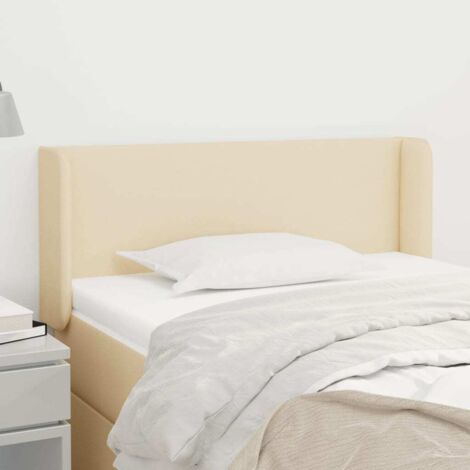 Cabecero de tela color crema 93x16x78/88 cm vidaXL