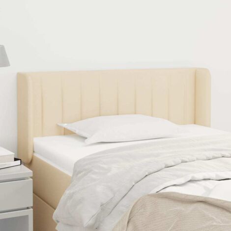 Cabecero de tela color crema 93x16x78/88 cm vidaXL