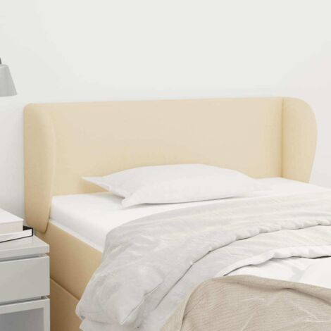 Cabecero de tela color crema 93x23x78/88 cm vidaXL