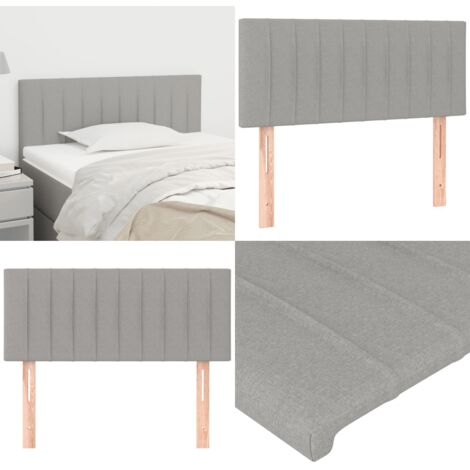 Cabecero de tela gris claro 100x5x78/88 cm - Cabecero de cama ajustable - Cabecero de cama de tela