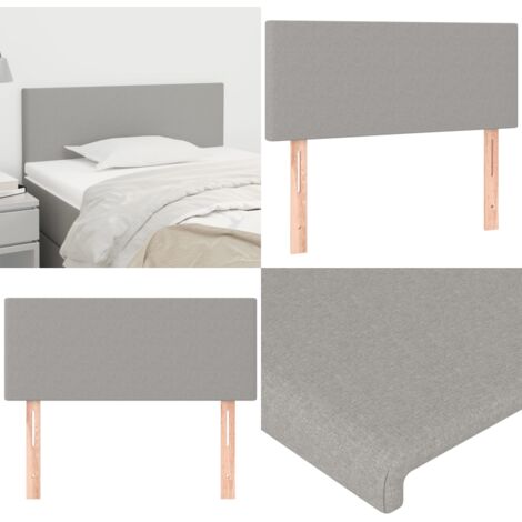 Cabecero de tela gris claro 100x5x78/88 cm - Cabecero de cama ajustable - Cabecero de cama de tela