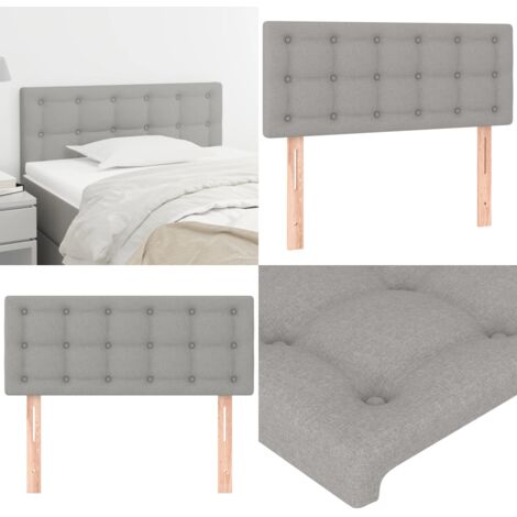 Cabecero de tela gris claro 100x5x78/88 cm - Cabecero de cama ajustable - Cabecero de cama de tela