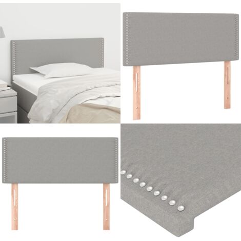 Cabecero de tela gris claro 100x5x78/88 cm - Cabecero de cama ajustable - Cabecero de cama de tela