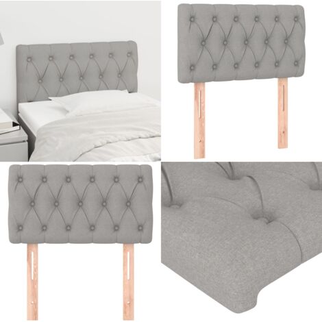 Cabecero de tela gris claro 80x7x78/88 cm - Cabecero de cama ajustable - Cabecero de cama de tela