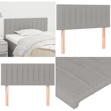 Cabecero de tela gris claro 90x5x78/88 cm - Cabecero de cama ajustable - Cabecero de cama de tela