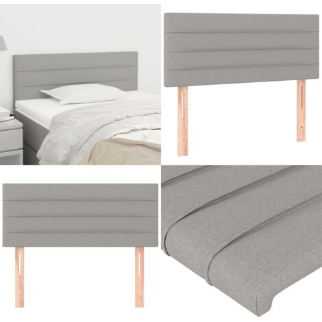 Cabecero de tela gris claro 90x5x78/88 cm - Cabecero de cama ajustable - Cabecero de cama de tela