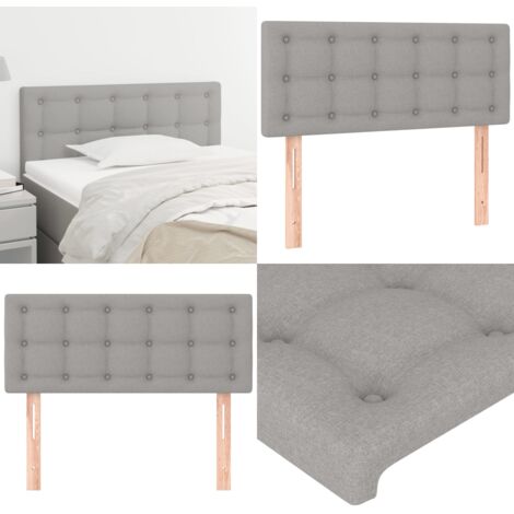 Cabecero de tela gris claro 90x5x78/88 cm - Cabecero de cama ajustable - Cabecero de cama de tela